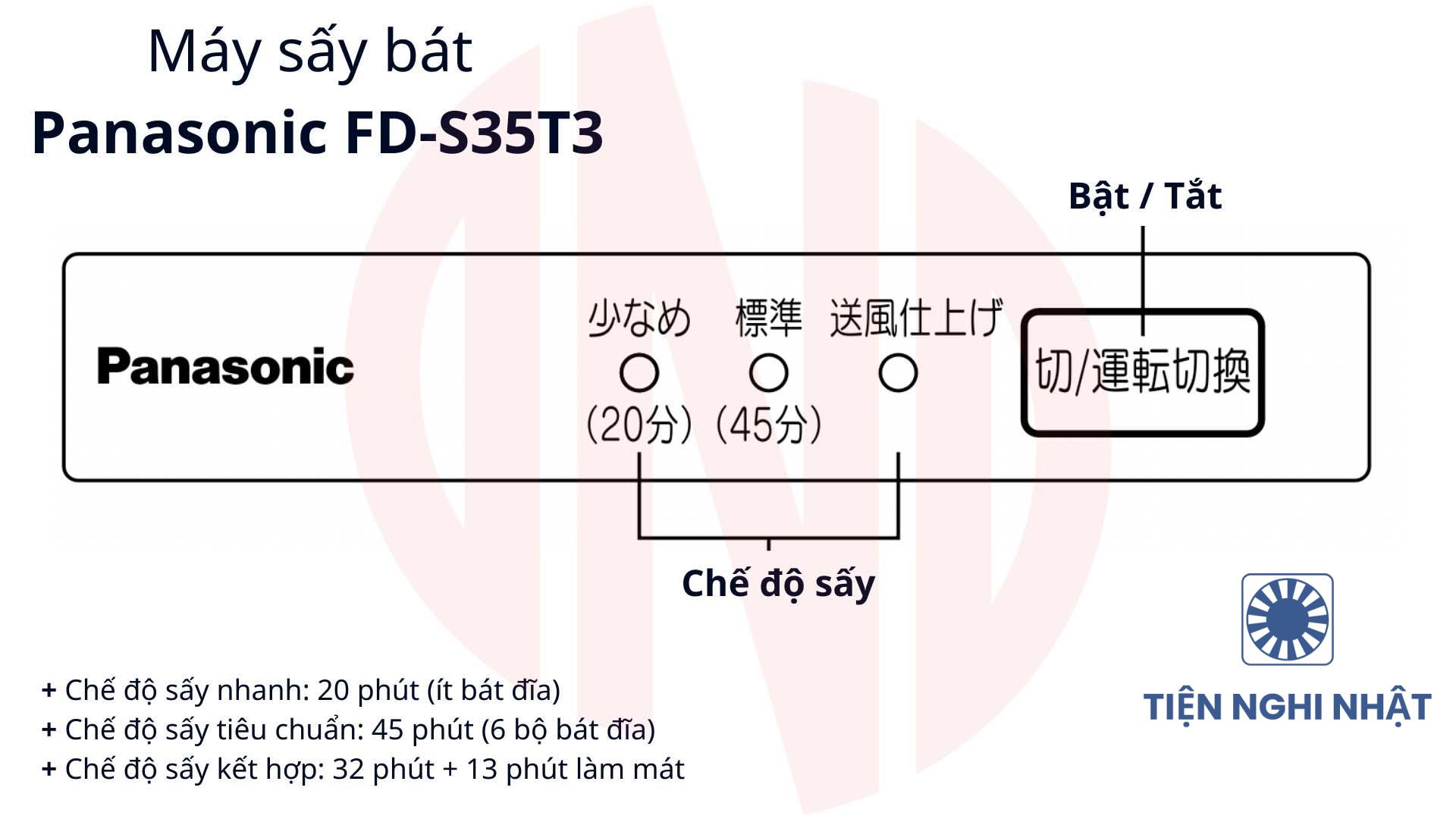 Hướng dẫn sử dụng máy sấy bát Panasonic FD-S35T3-X