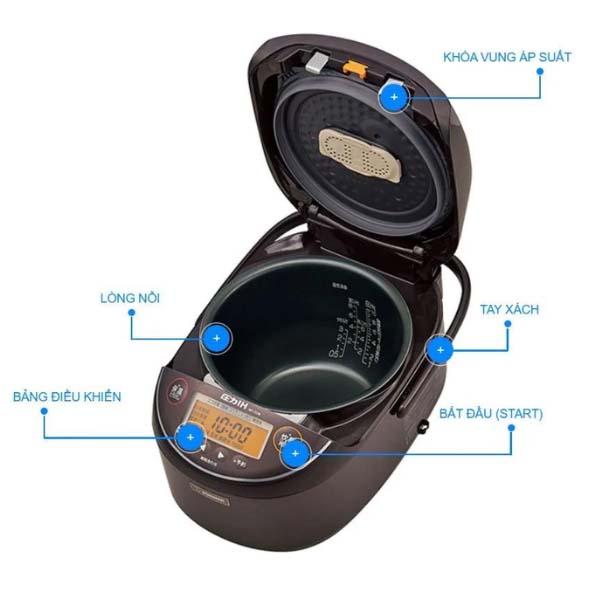 Nồi cơm điện Zojirushi NP-ZU18-TD cao tần, áp suất