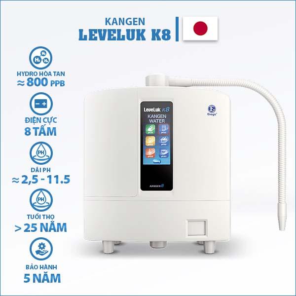 Máy lọc nước ion kiềm Kangen Leveluk K8 cao cấp