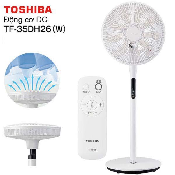 Quạt điện Toshiba TF-35DH26 cao 1,18m thiết kế 9 cánh quạt