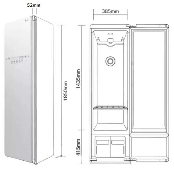 Tủ chăm sóc quần áo LG Styler S3GW làm sạch bằng hơi nước